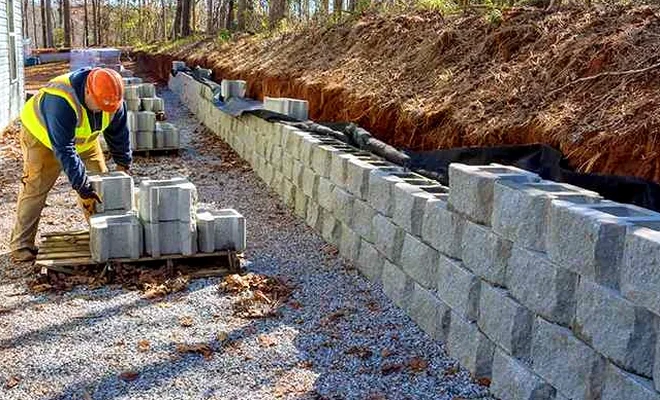 Illustrative image of Retaining wall design in Drummondville